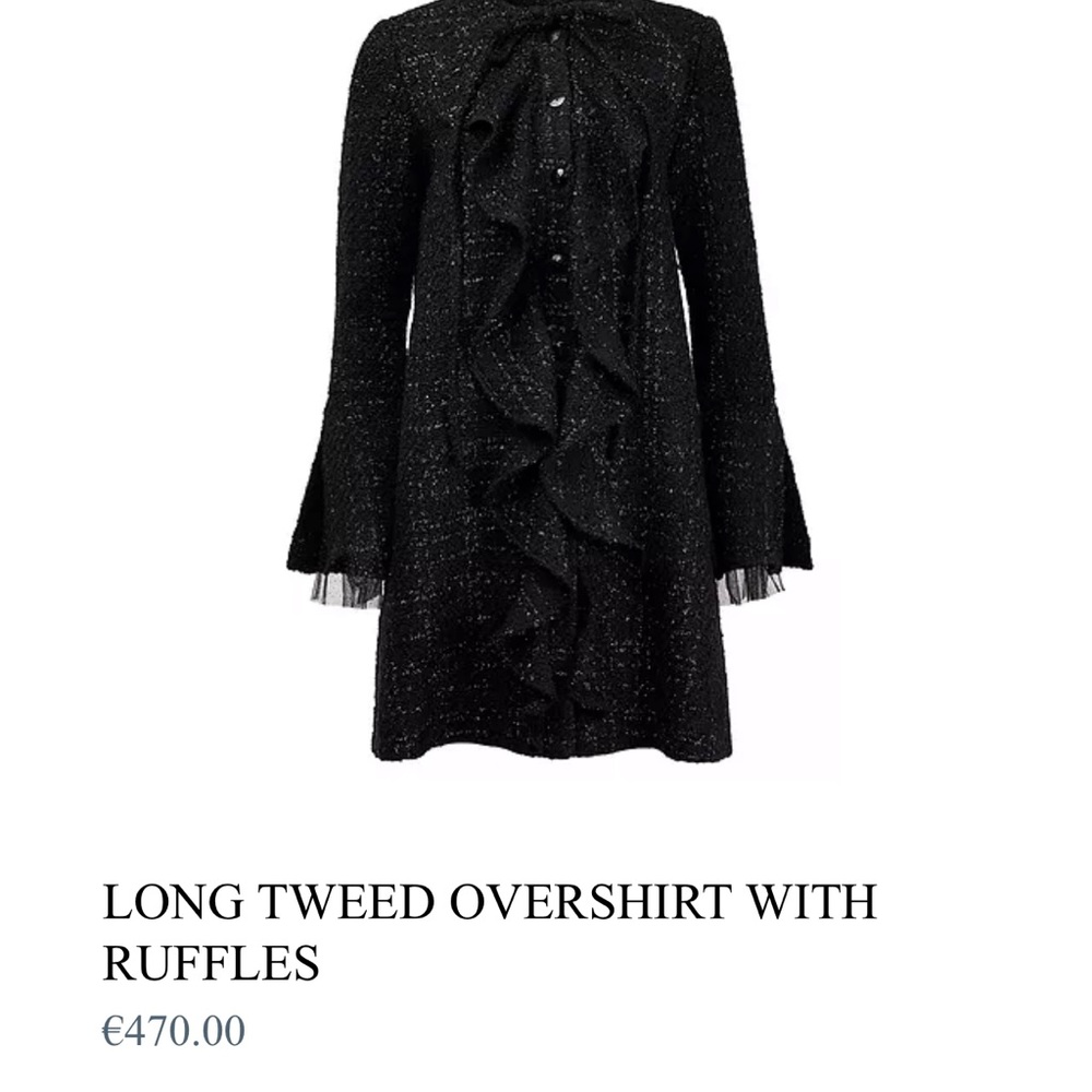 LYSANDRE PARIS Long Tweed Overshirt Coat! Very Sex in the City look! - Picture 10 of 10